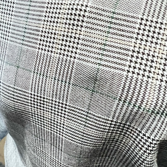 Zara Black and White Checkered gray plaid women’s Top L seen on TV - Picture 8 of 11